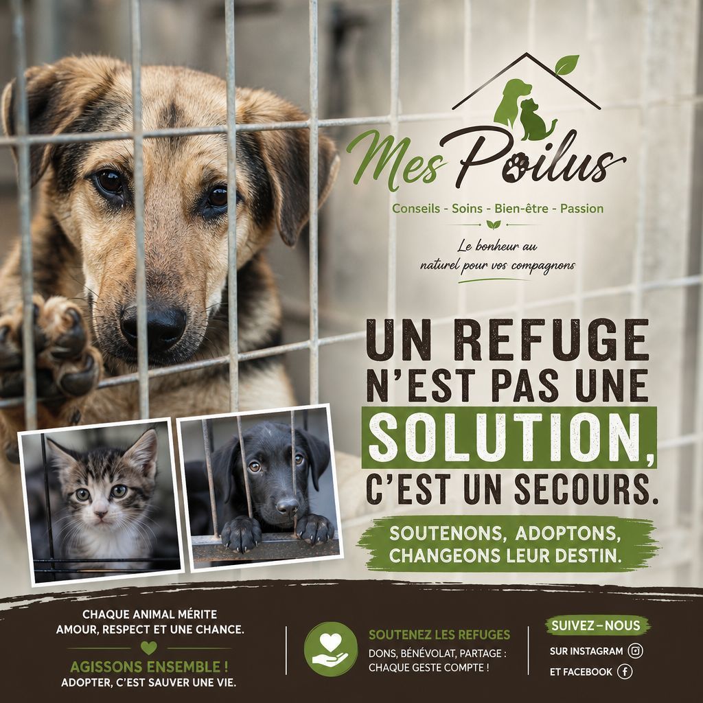 Chien et chat adoptés en refuge