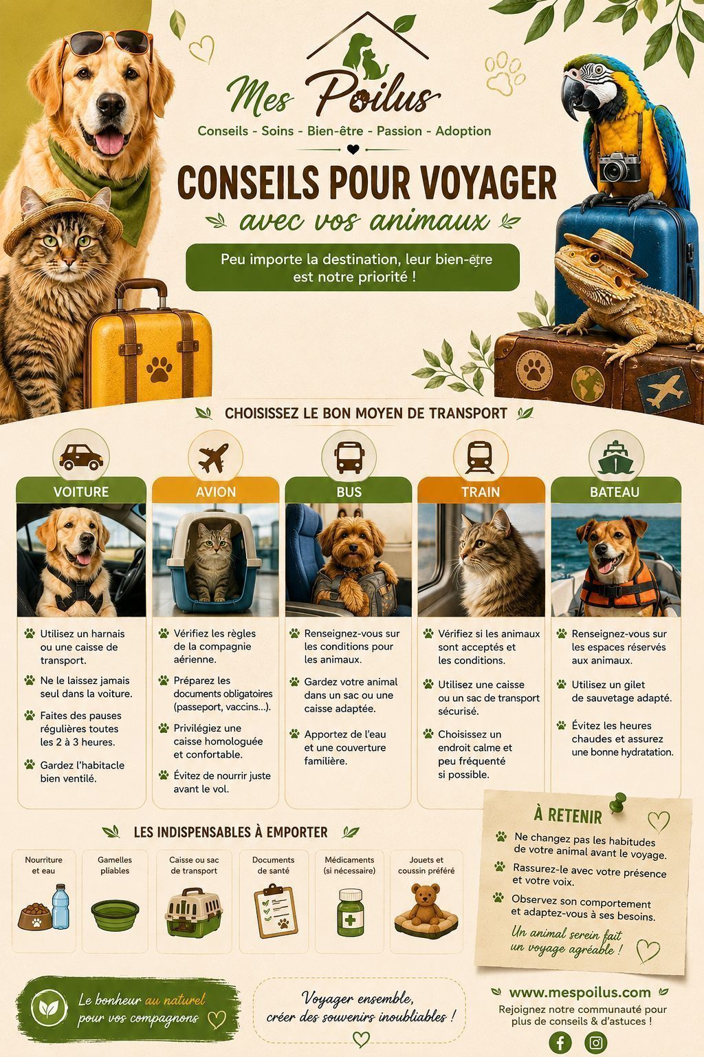 Guide complet pour voyager avec son animal